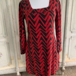 Red and Black sweater dress